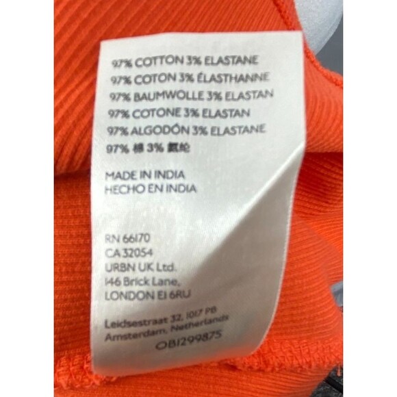 Maeve Anthropologie Womens Tank Top Medium Orange Rafaela Rib Bow Tank Top READ - Picture 8 of 11